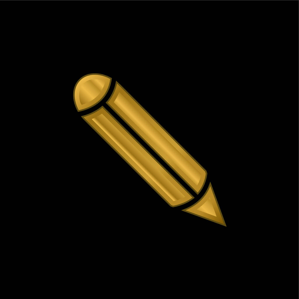 Black Ink Pen vergulde metalen icoon of logo vector - Vector, afbeelding