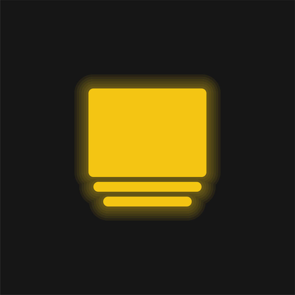 Álbum amarillo brillante icono de neón - Vector, Imagen