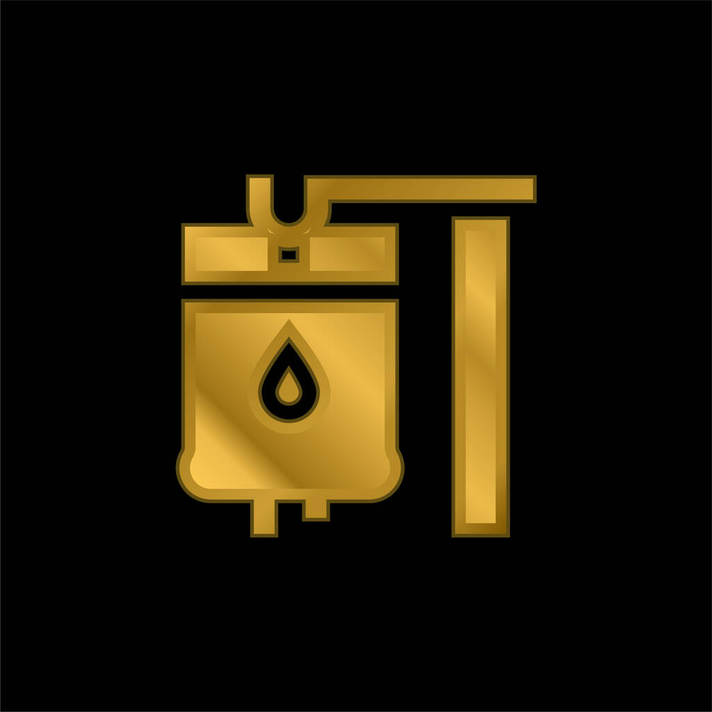 Золота металева іконка з кров'ю або вектор логотипу
 - Вектор, зображення