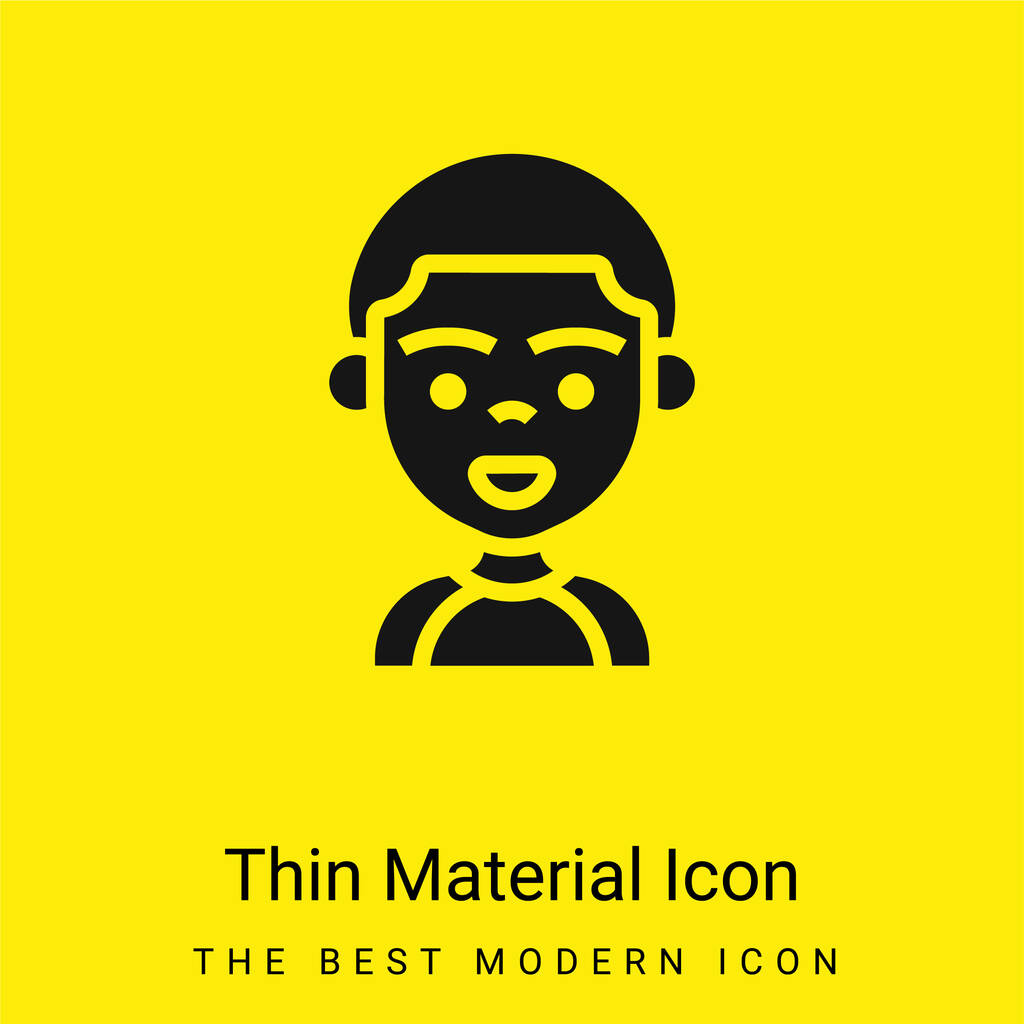 Chłopiec minimalny jasnożółty materiał ikona - Wektor, obraz