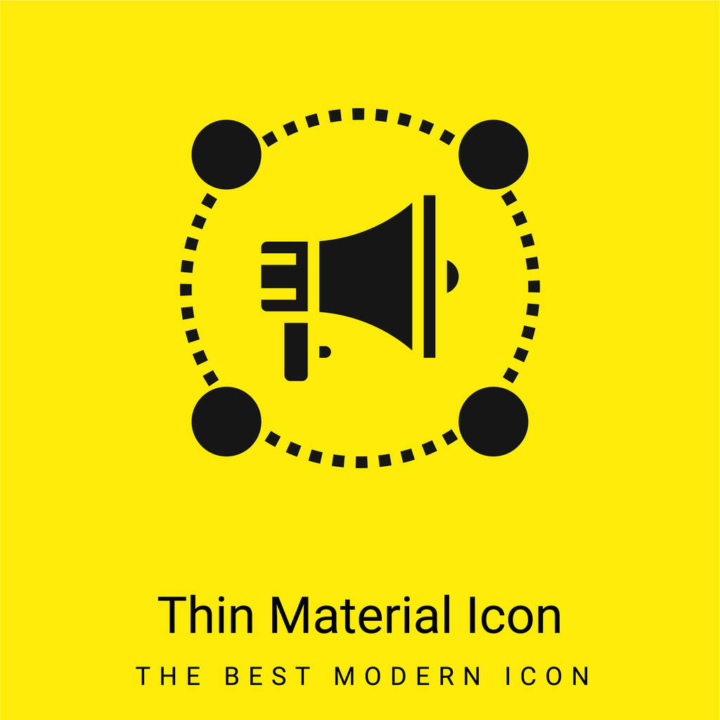 Affiliate Marketing minimal bright yellow material icon - Vector, Image
