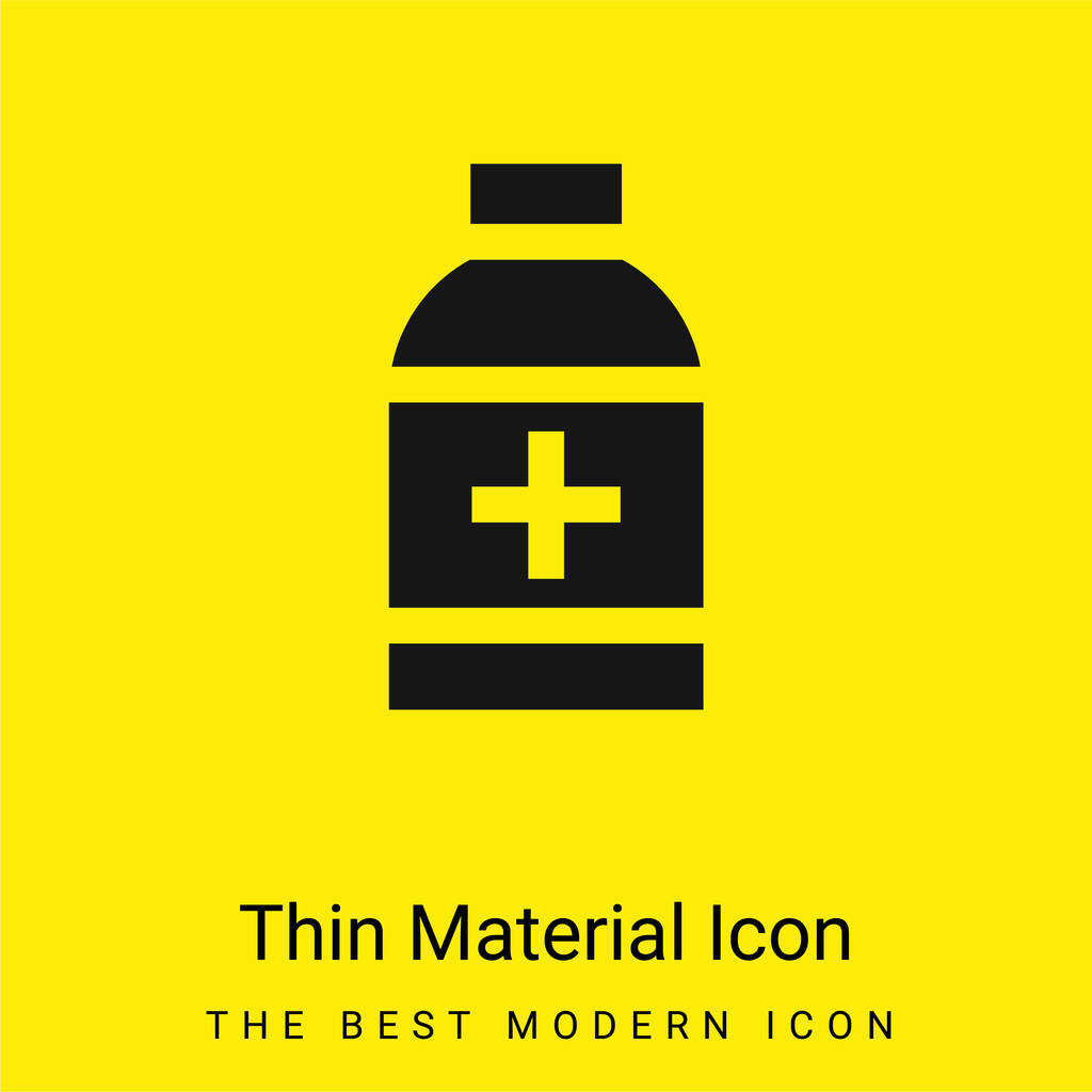Alkohol minimal leuchtend gelbes Material Symbol - Vektor, Bild
