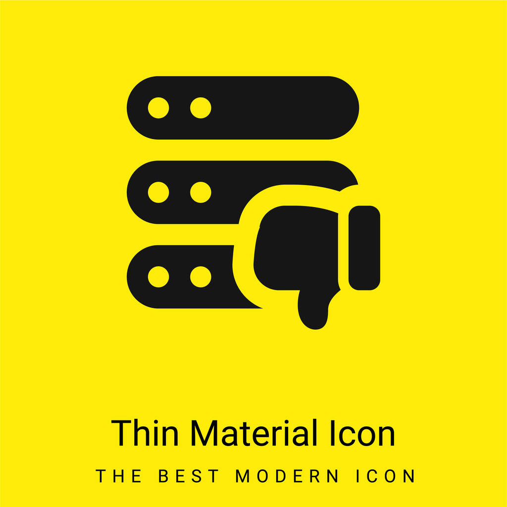 Bad Review minimális fényes sárga anyag ikon - Vektor, kép