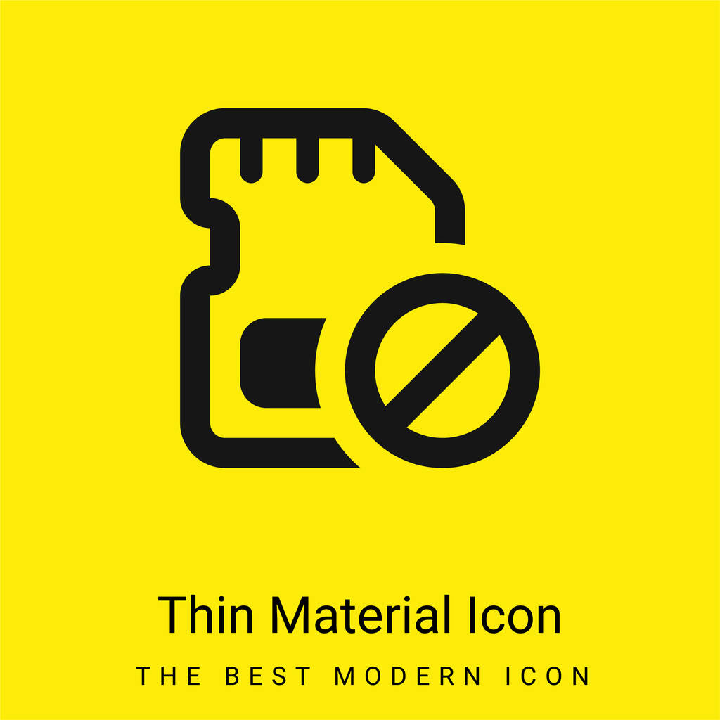 Blokk minimális fényes sárga anyag ikon - Vektor, kép