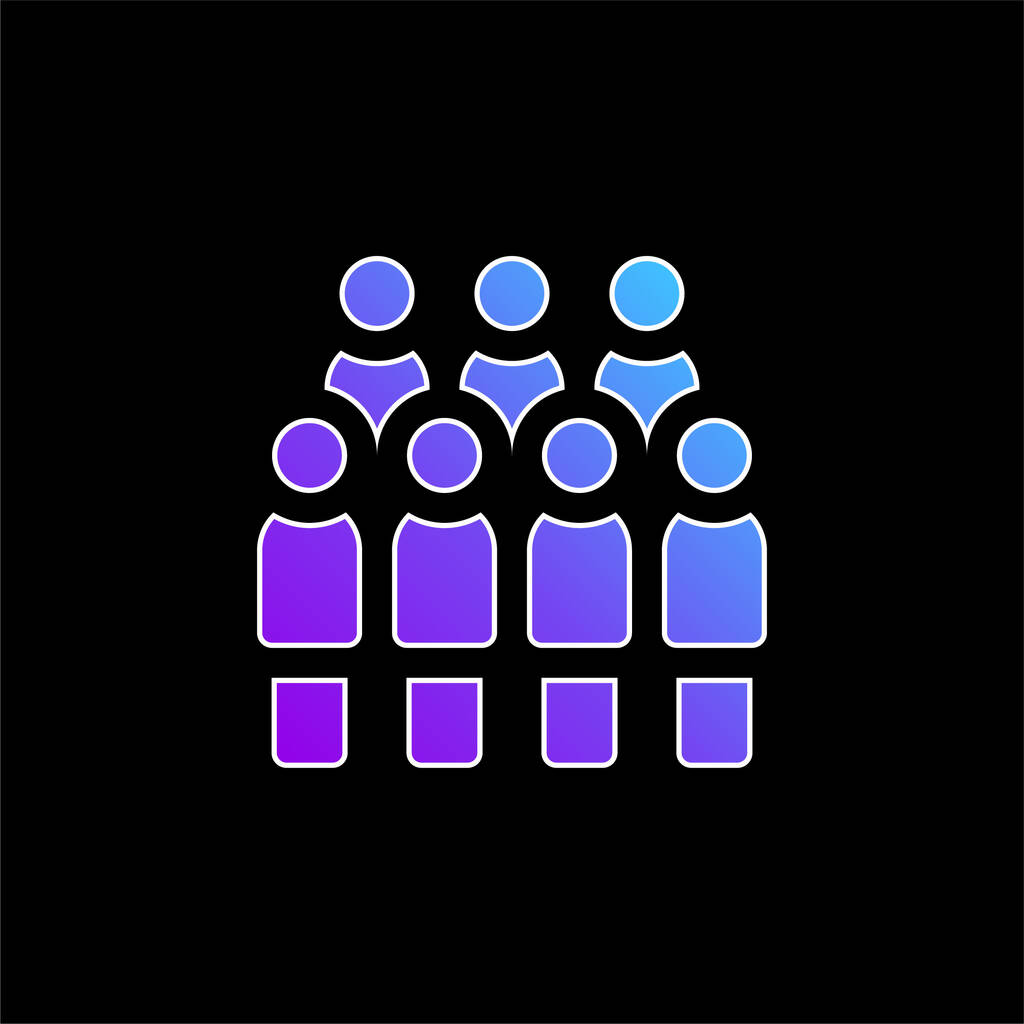 Vektorová ikona modrého přechodu publika - Vektor, obrázek