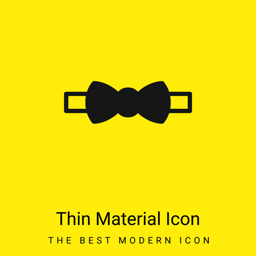 Íj Nyakkendő minimális fényes sárga anyag ikon - Vektor, kép