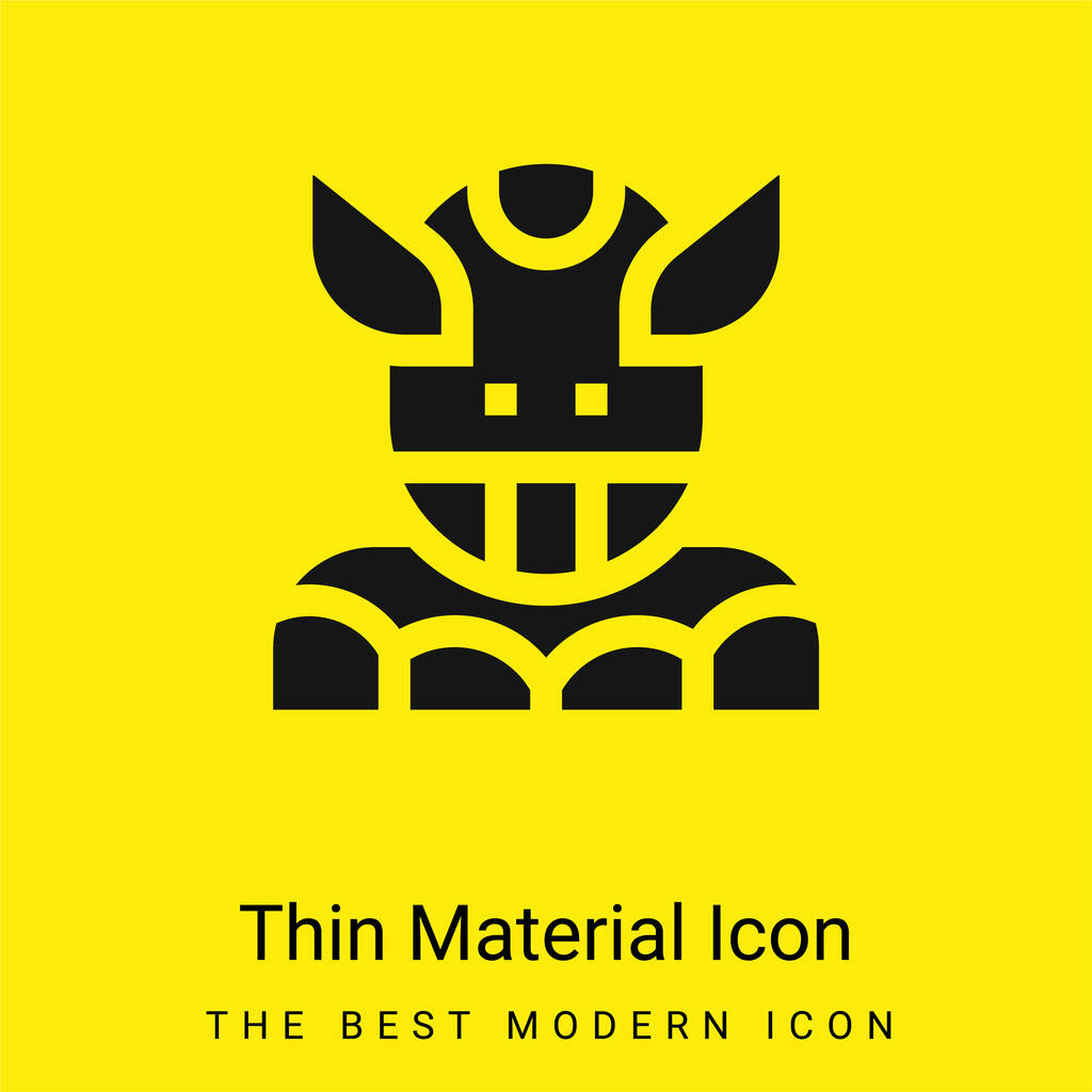 Idegen minimális fényes sárga anyag ikon - Vektor, kép