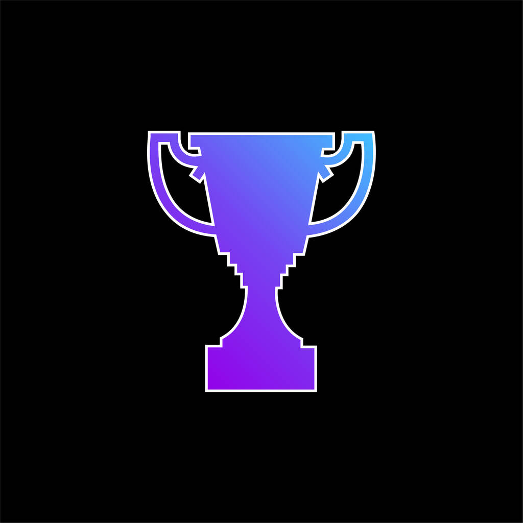 Trophée Forme bleu dégradé icône vectorielle - Vecteur, image