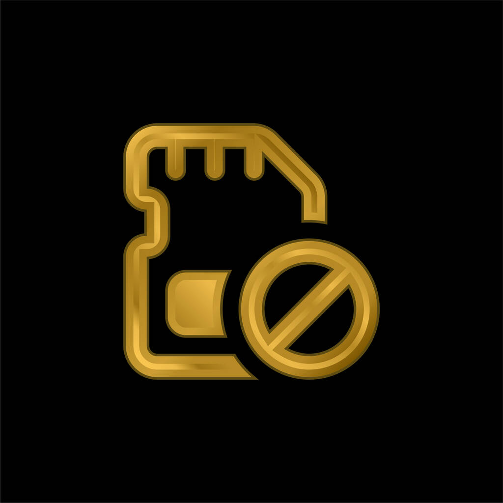 Bloque chapado en oro icono metálico o vector de logotipo - Vector, imagen