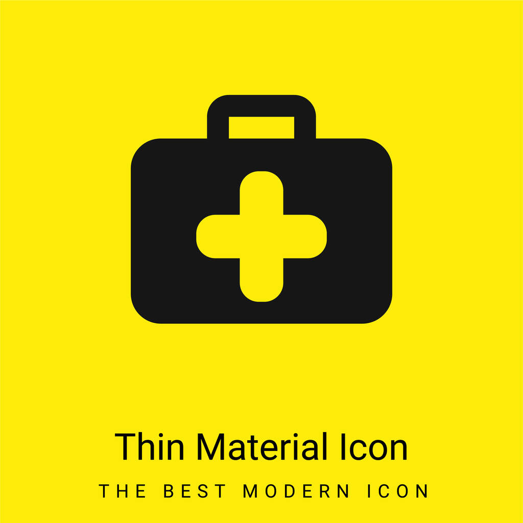Aktentasche minimale leuchtend gelbe Material Symbol - Vektor, Bild