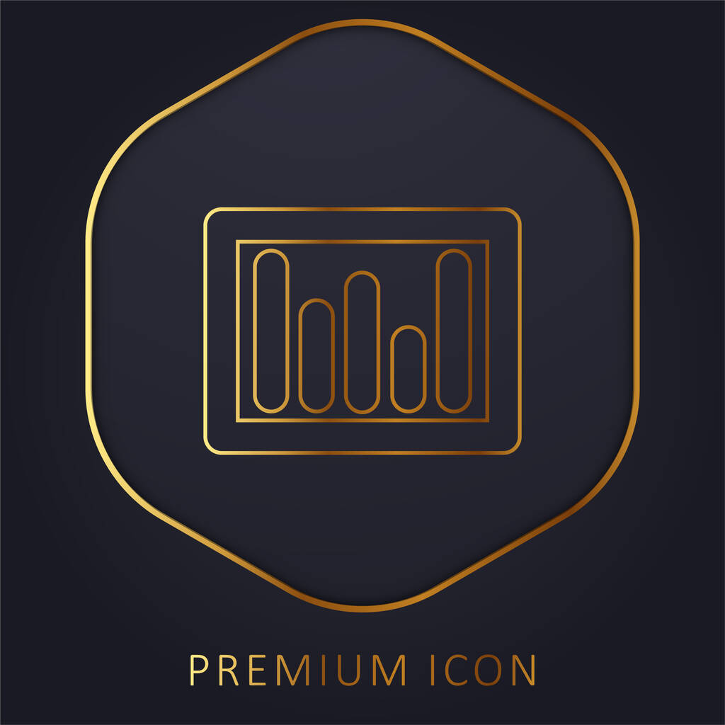 Barre Grafica linea dorata logo premium o icona - Vettoriali, immagini