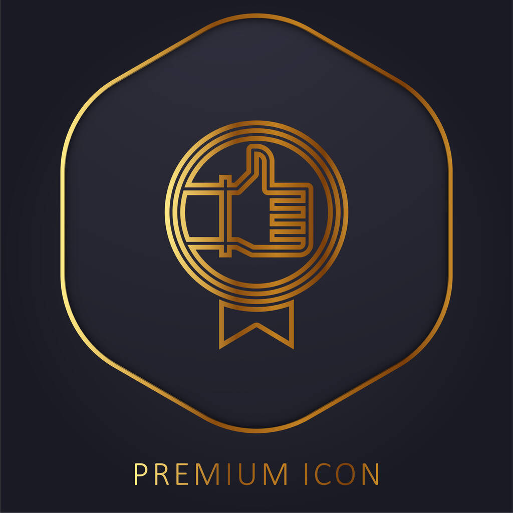 Beste gouden lijn premium logo of pictogram - Vector, afbeelding