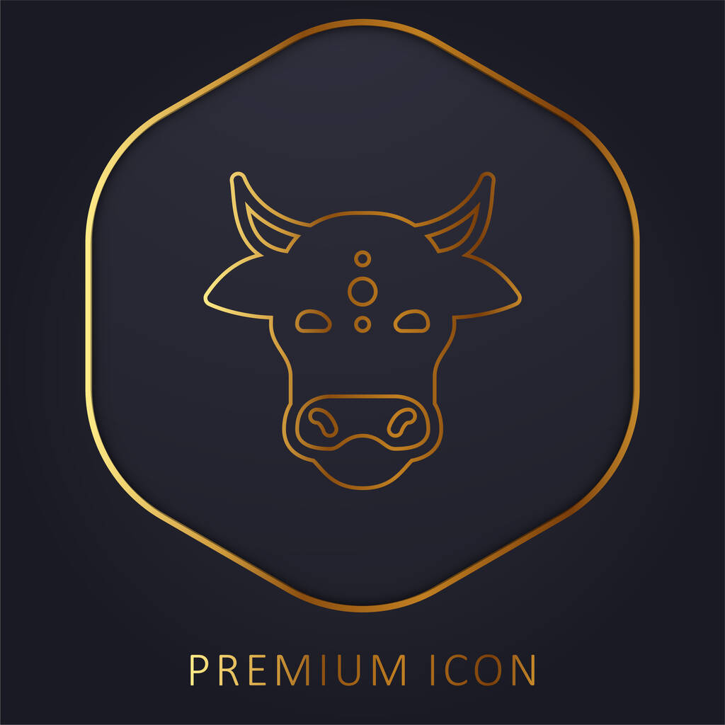 Zvířecí zlatá čára prémie logo nebo ikona - Vektor, obrázek
