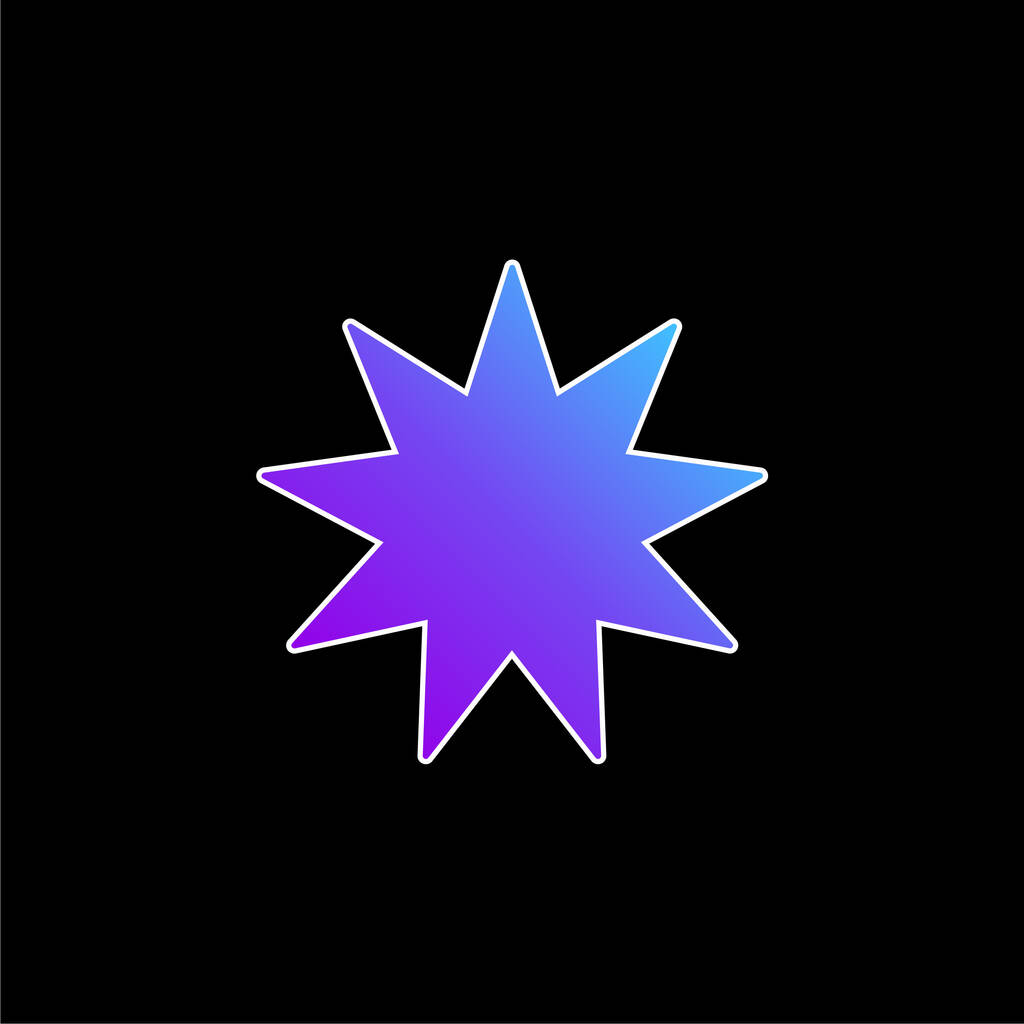 Bahai azul icono de vector gradiente - Vector, imagen