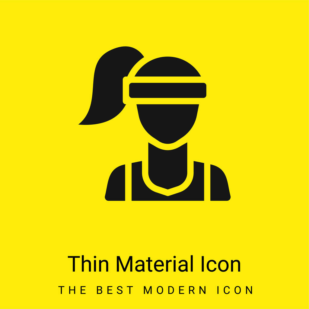 Sportovec minimální jasně žlutý materiál ikona - Vektor, obrázek