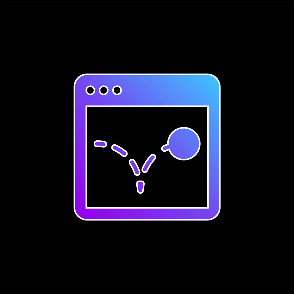 Bounce blue gradient vector icon - Vector, Image