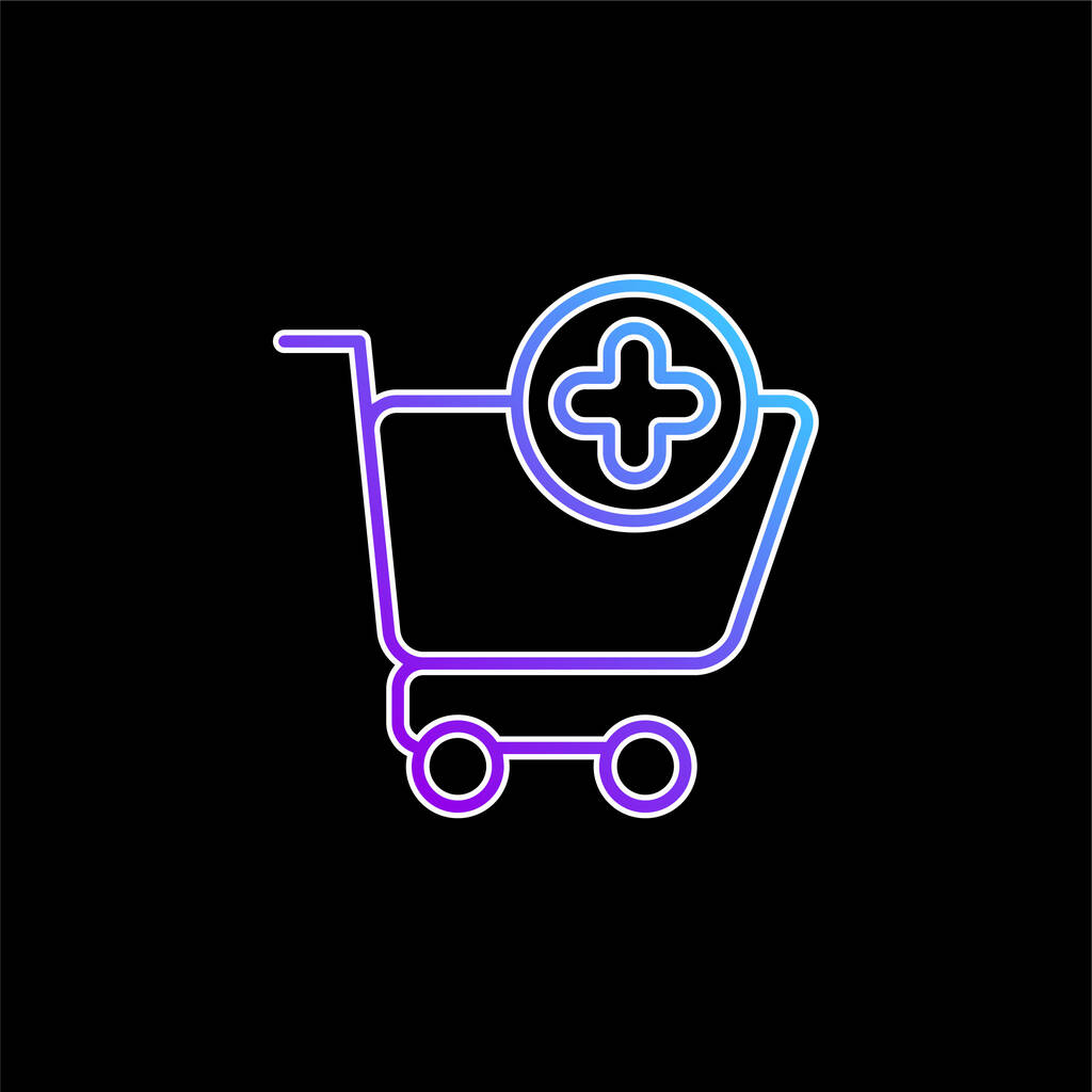 Add To Cart blue gradient vector icon - Vector, Image