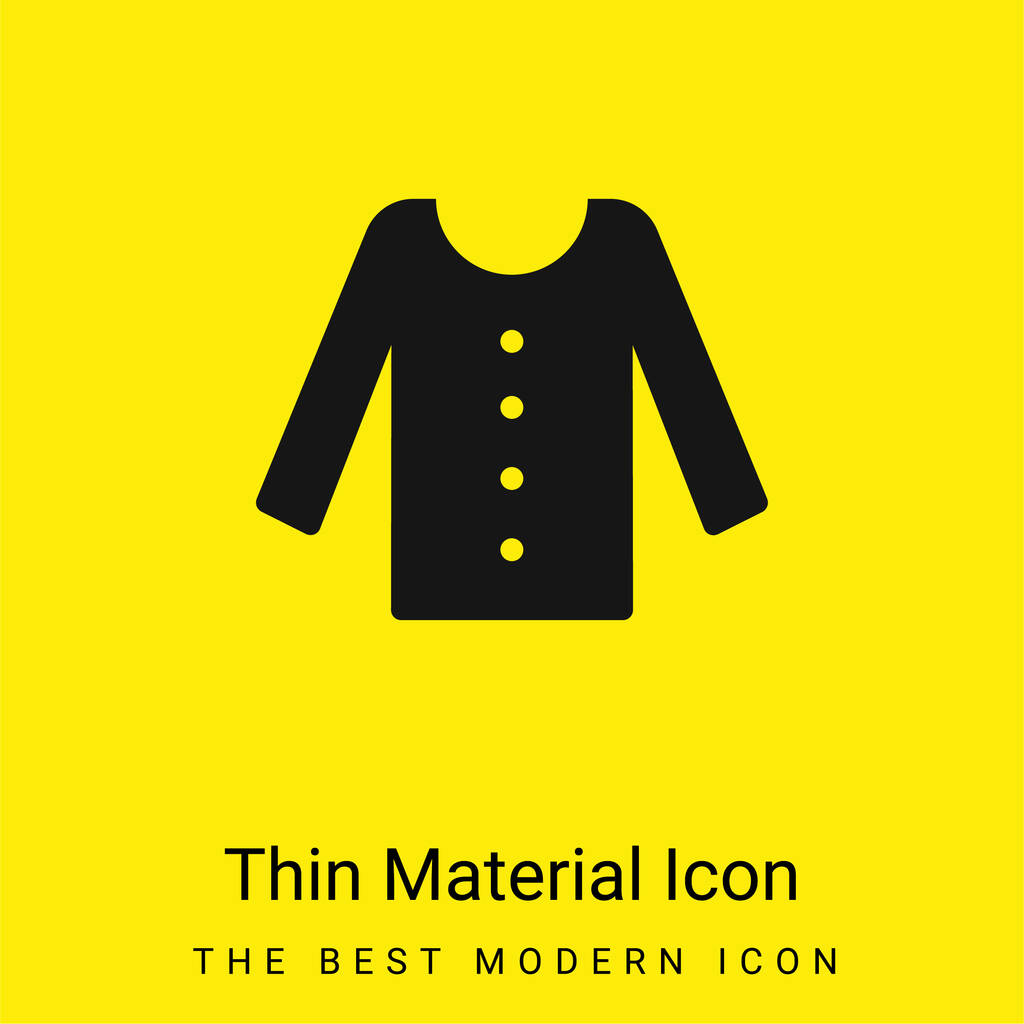 Blouse minimaal helder geel materiaal icoon - Vector, afbeelding