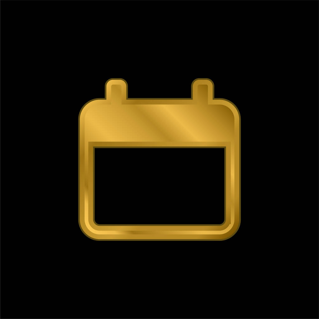 Agenda gold plated metalic icon or logo vector - Vector, Image