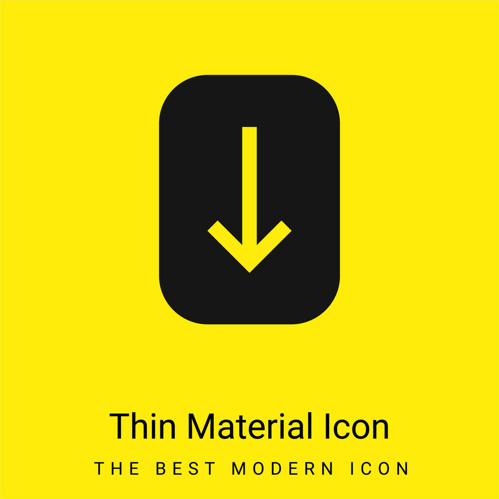 Šipka minimální jasně žlutý materiál ikona - Vektor, obrázek