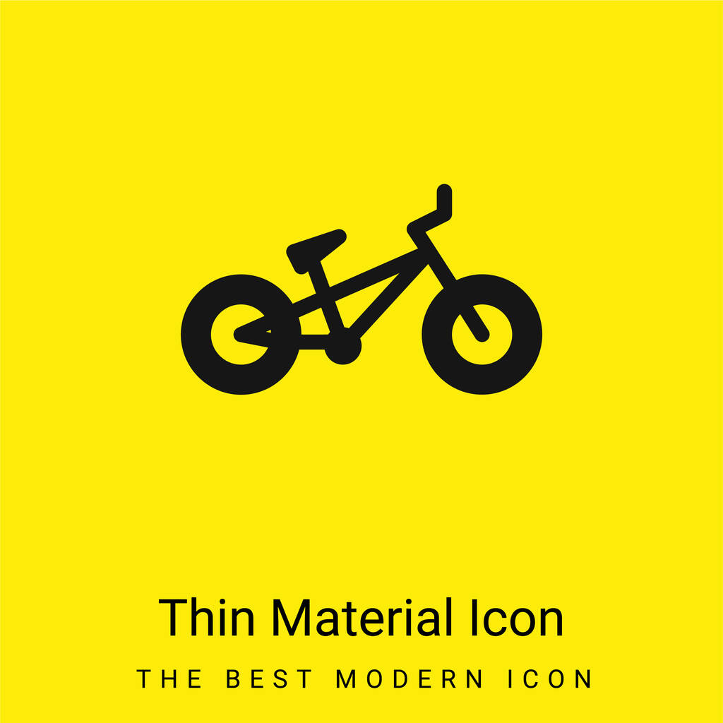 Bmx minimal bright yellow material icon - Vector, Image