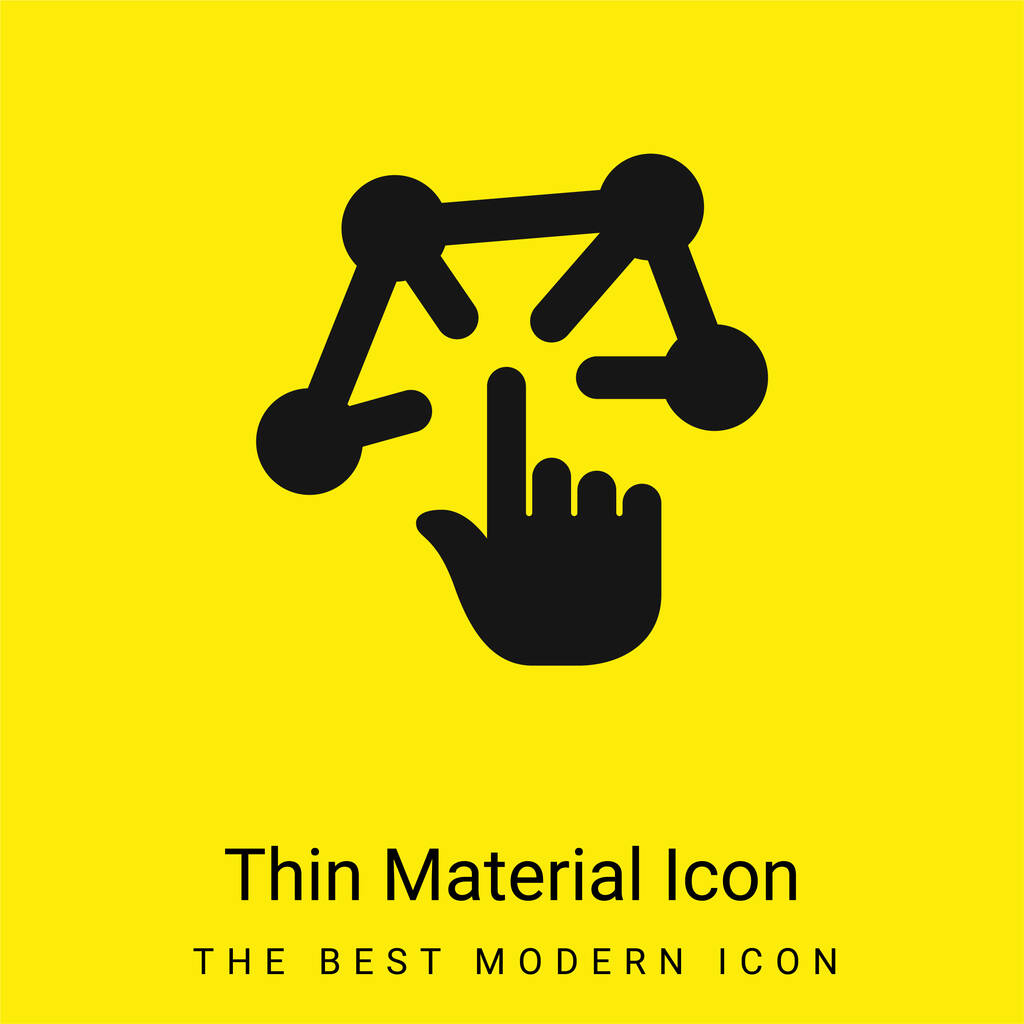 3d Modelowanie minimalnej jasnożółtej ikony materiału - Wektor, obraz