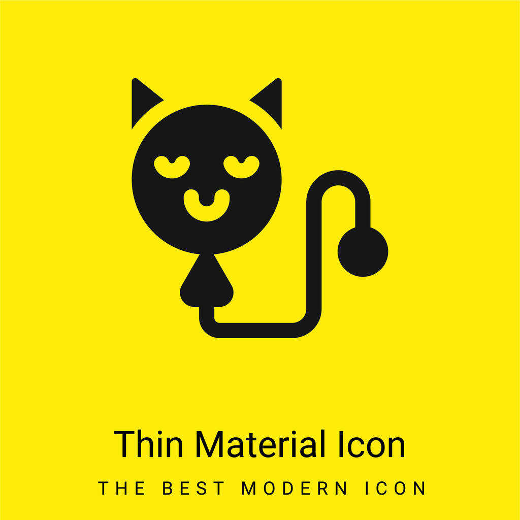 Balon minimalna jasnożółta ikona materiału - Wektor, obraz