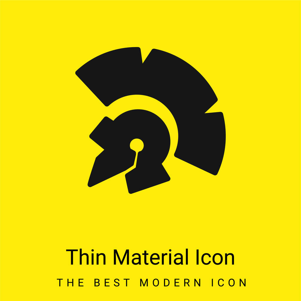 Starožitný indiánský kus muzea minimální jasně žlutý materiál ikona - Vektor, obrázek