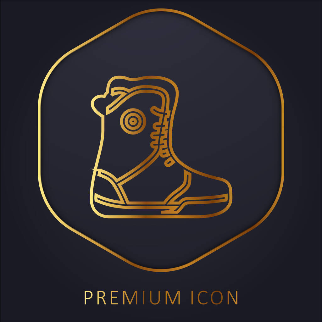 Botte ligne d'or logo premium ou icône - Vecteur, image