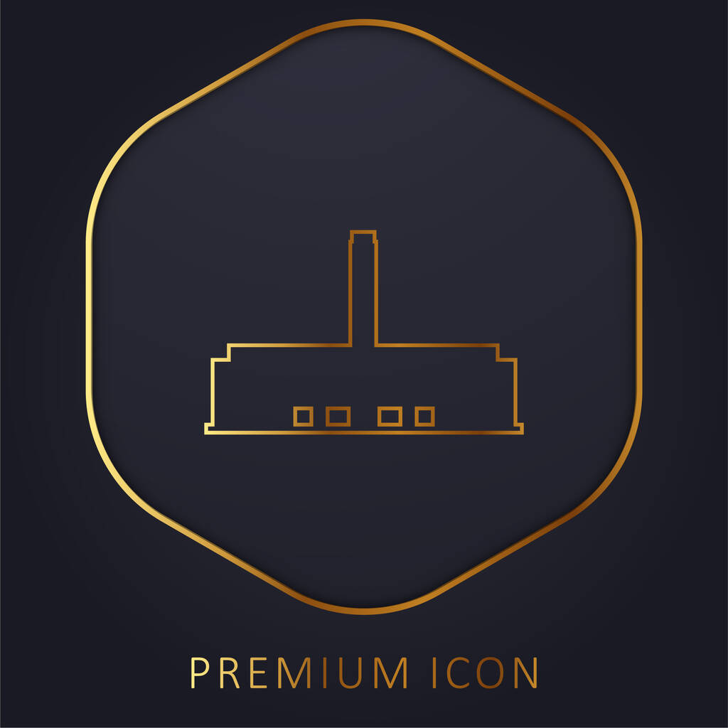 Art golden line premium logo or icon - Vector, Image
