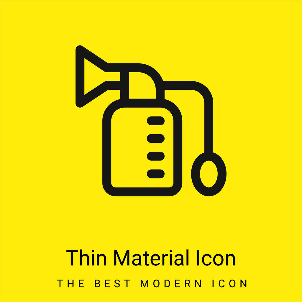 Mellszívó minimális fényes sárga anyag ikon - Vektor, kép