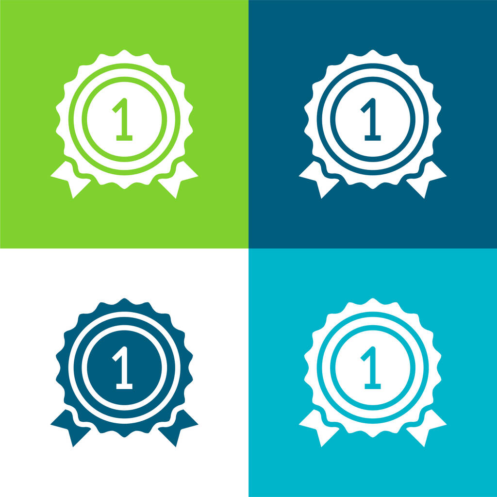 Награда Четыре цвета минимальный набор значков - Вектор,изображение