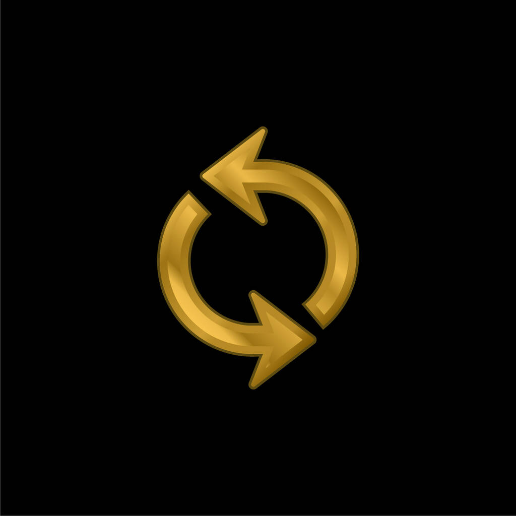 Золоті стрілки Покриті металевими іконами або вектором логотипу - Вектор, зображення