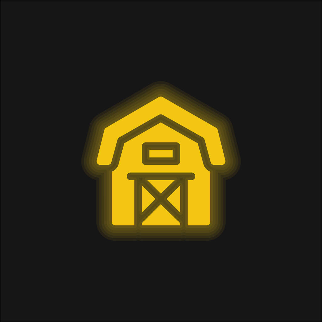 Grange jaune brillant icône néon - Vecteur, image