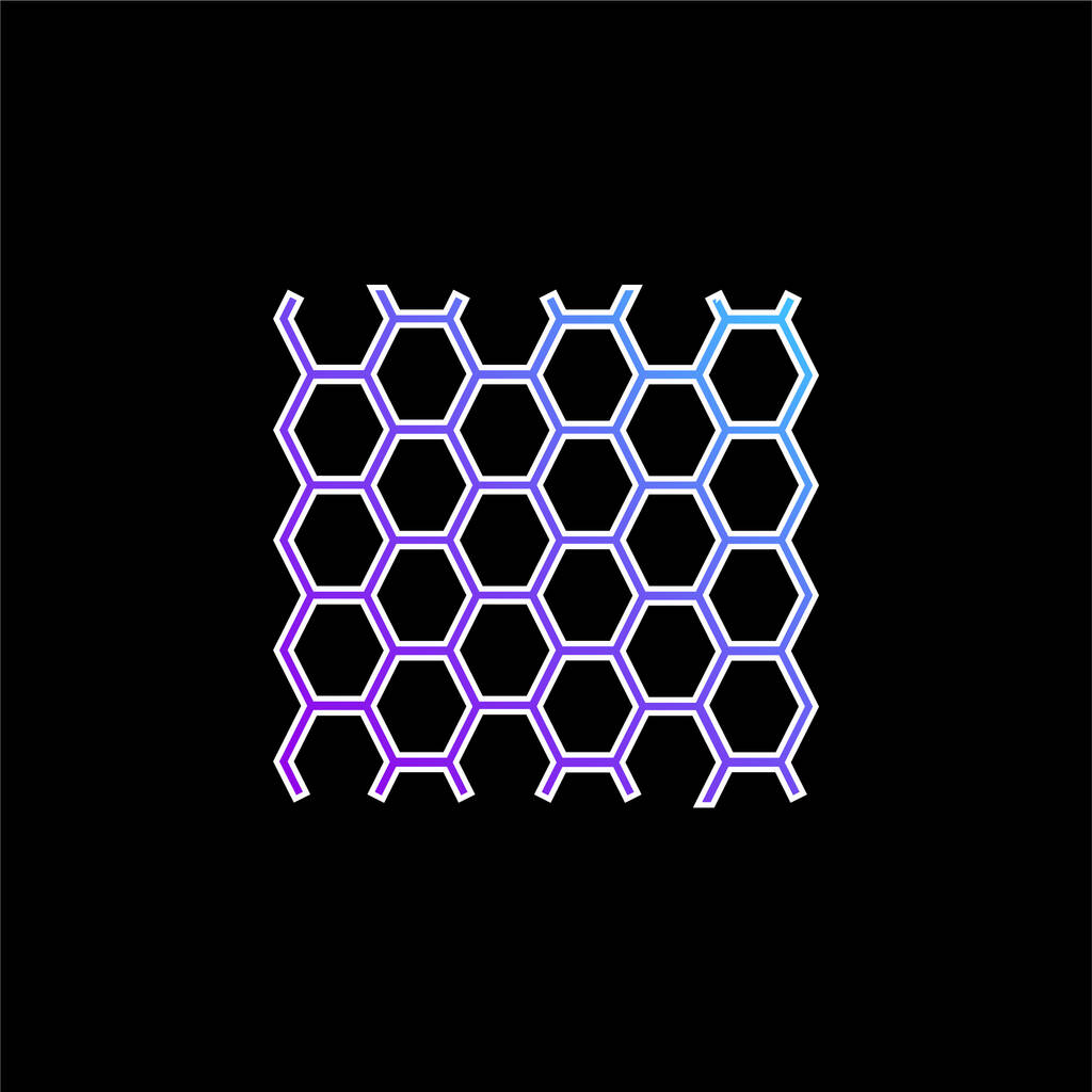 Bees Panel Textur blauer Farbverlauf Vektor-Symbol - Vektor, Bild