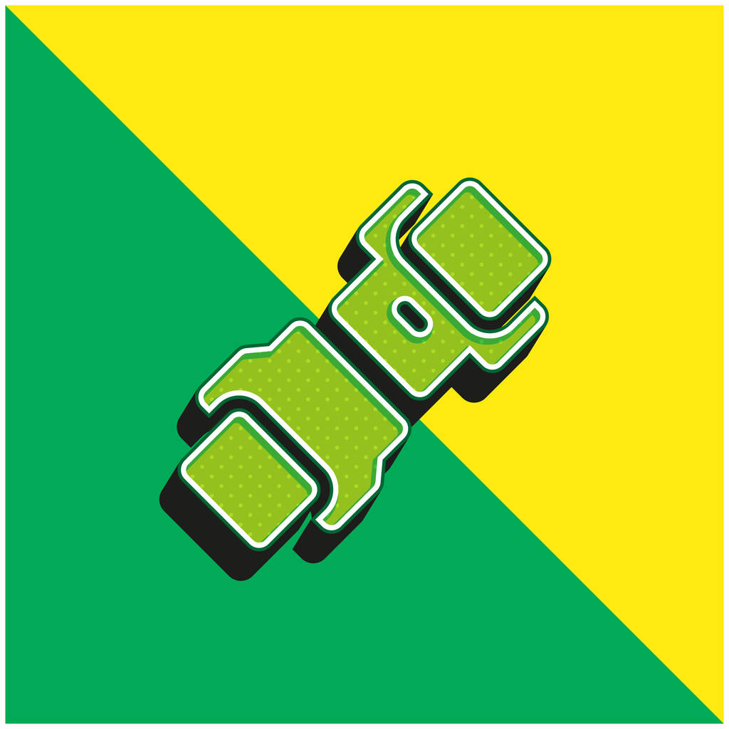 Kemer Yeşil ve Sarı Modern 3D vektör simgesi logosu - Vektör, Görsel