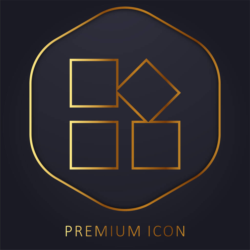 App goldene Linie Premium-Logo oder Symbol - Vektor, Bild