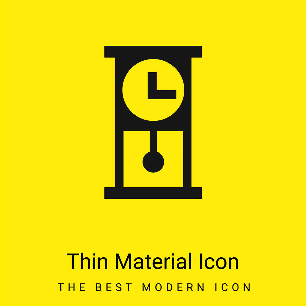 Starožitné Hodiny minimální jasně žlutý materiál ikona - Vektor, obrázek