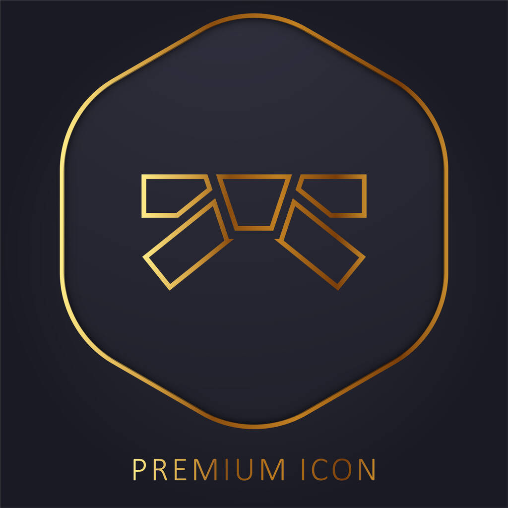 Gordel gouden lijn premium logo of pictogram - Vector, afbeelding