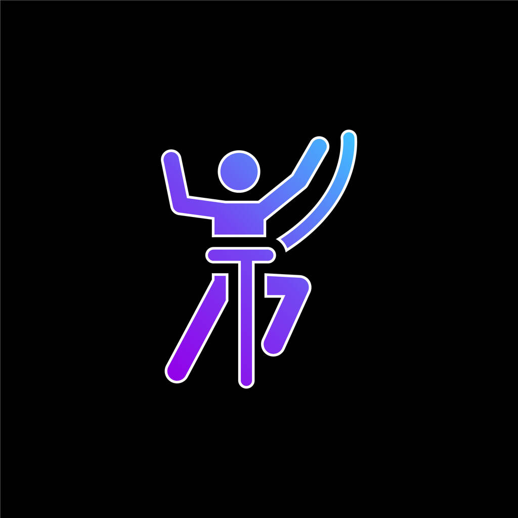 icône vectorielle dégradé bleu aventure - Vecteur, image