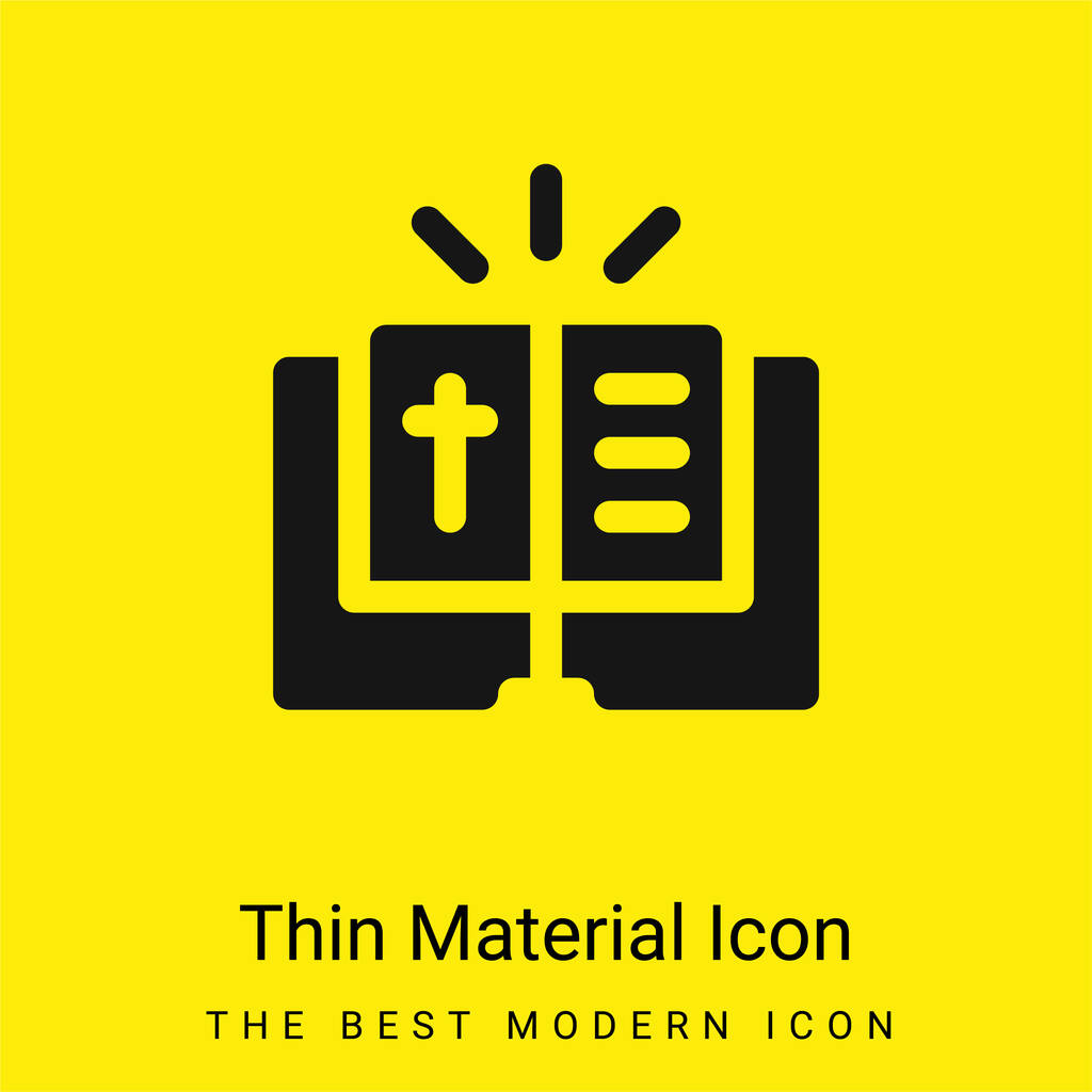 Біблія мінімальна яскраво-жовта іконка матеріалу
 - Вектор, зображення