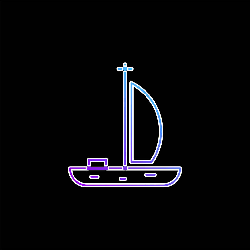 Barca blu gradiente vettoriale icona - Vettoriali, immagini