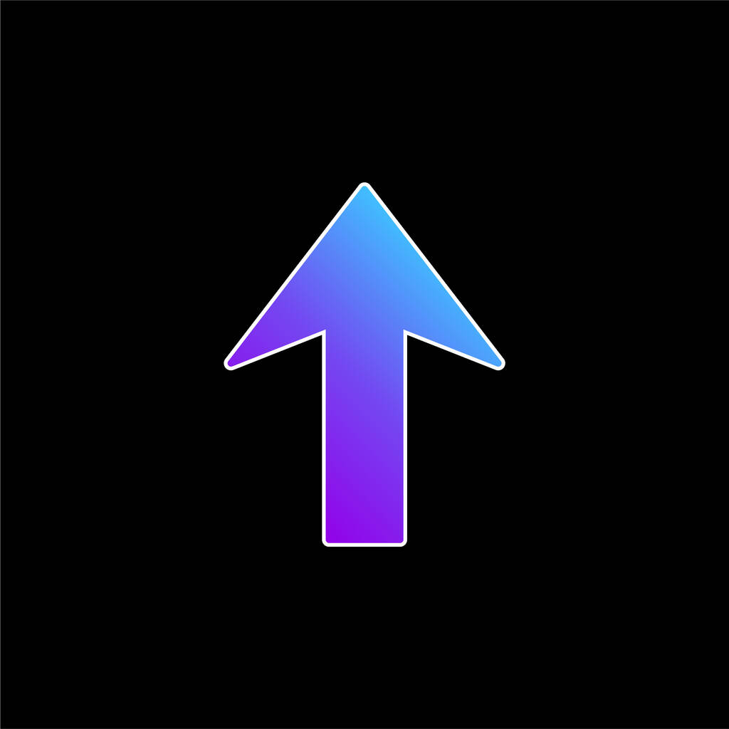Arrow Yukarı mavi eğimli vektör simgesi - Vektör, Görsel