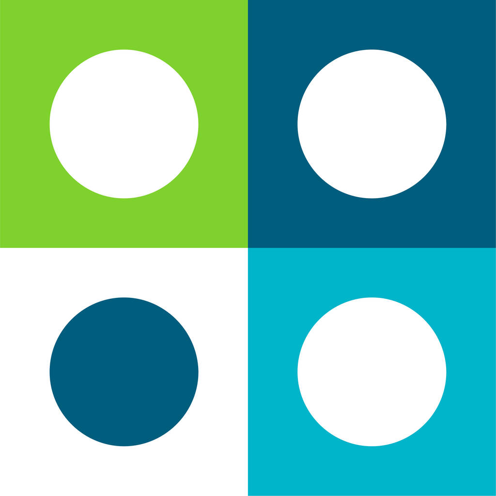 Fekete kör Lapos négy szín minimális ikon készlet - Vektor, kép