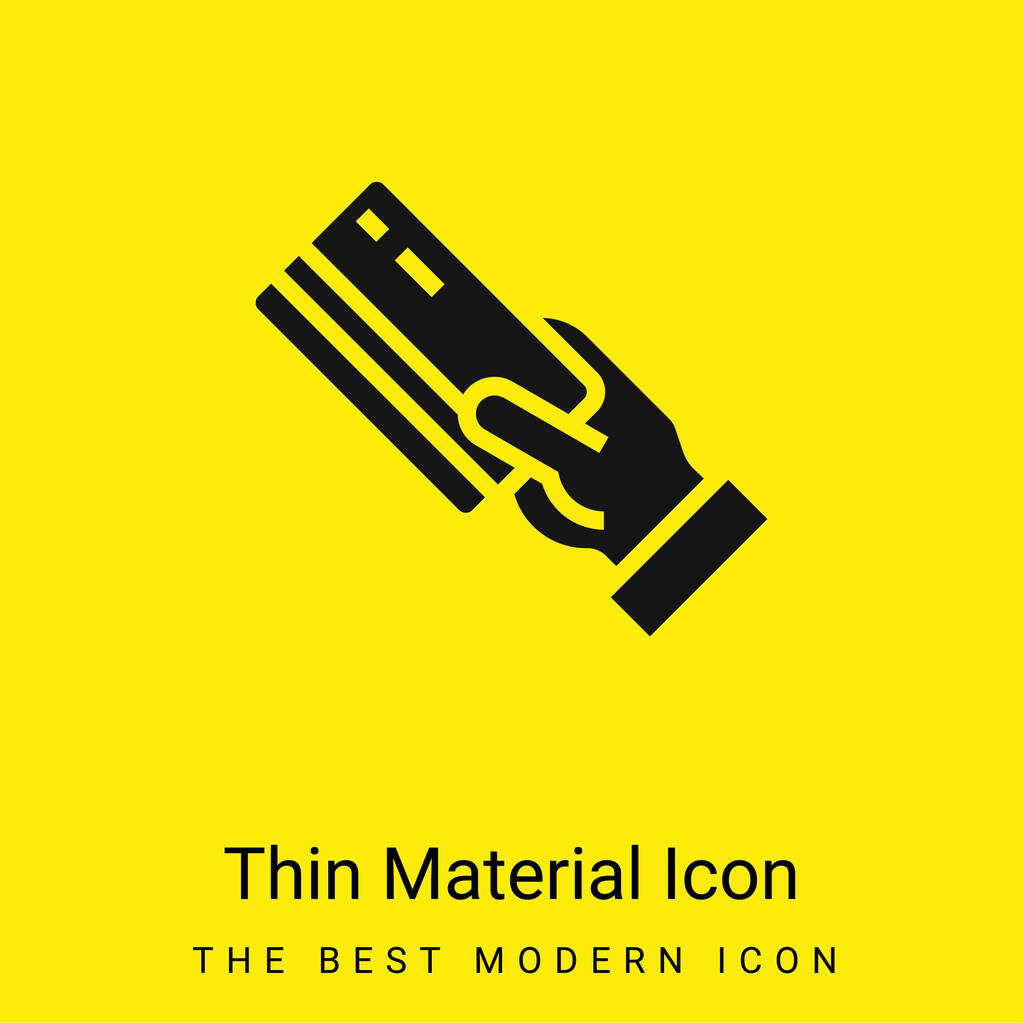 ATM minimalna jasnożółta ikona materiału - Wektor, obraz