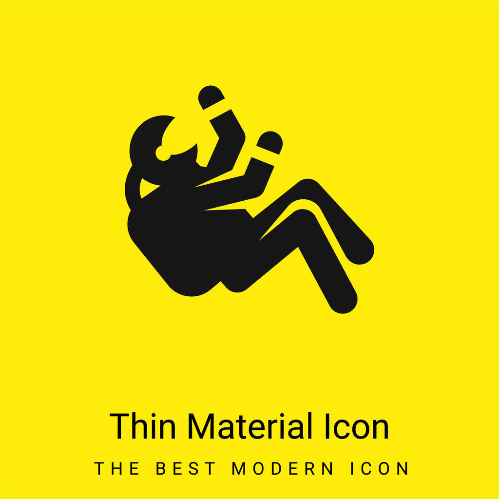 Astronaut minimální jasně žlutý materiál ikona - Vektor, obrázek