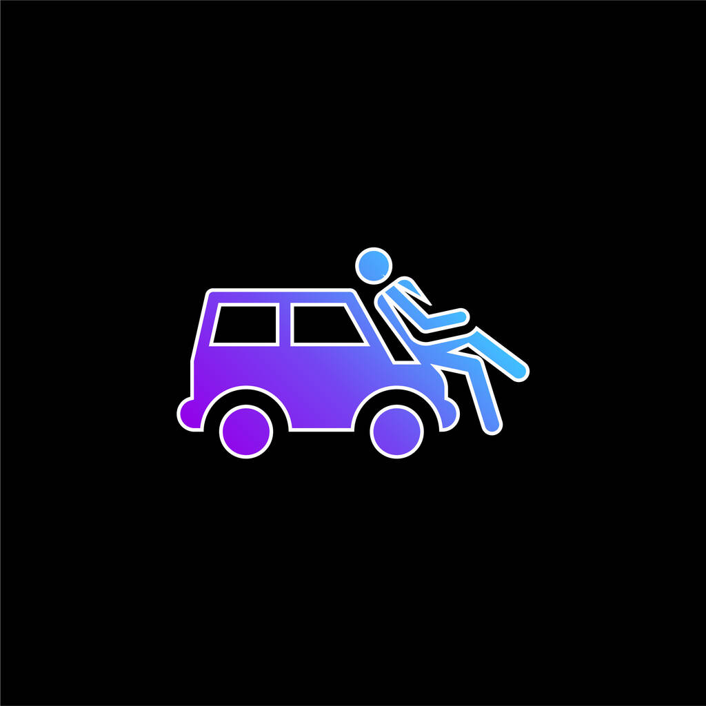 Accident blue gradient vector icon - Vector, Image