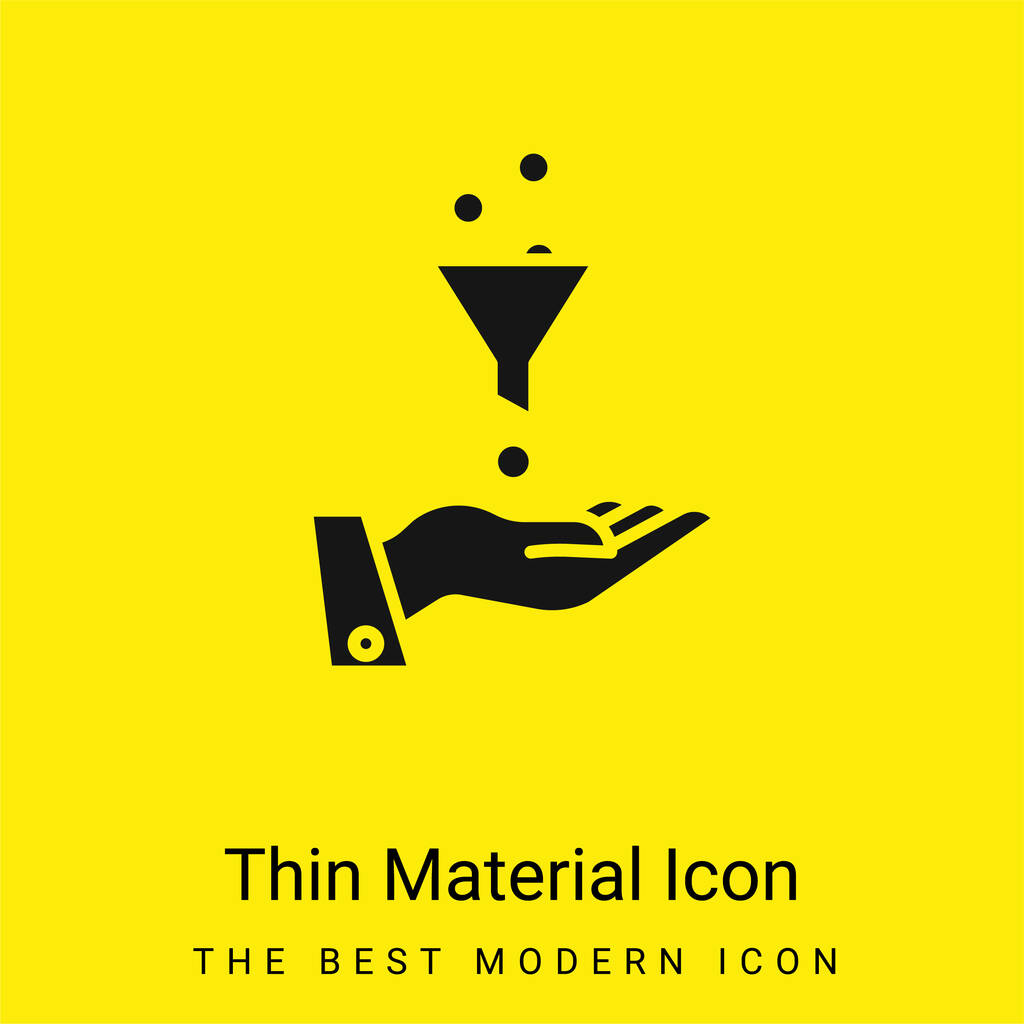 Anuncios mínimo icono de material amarillo brillante - Vector, Imagen