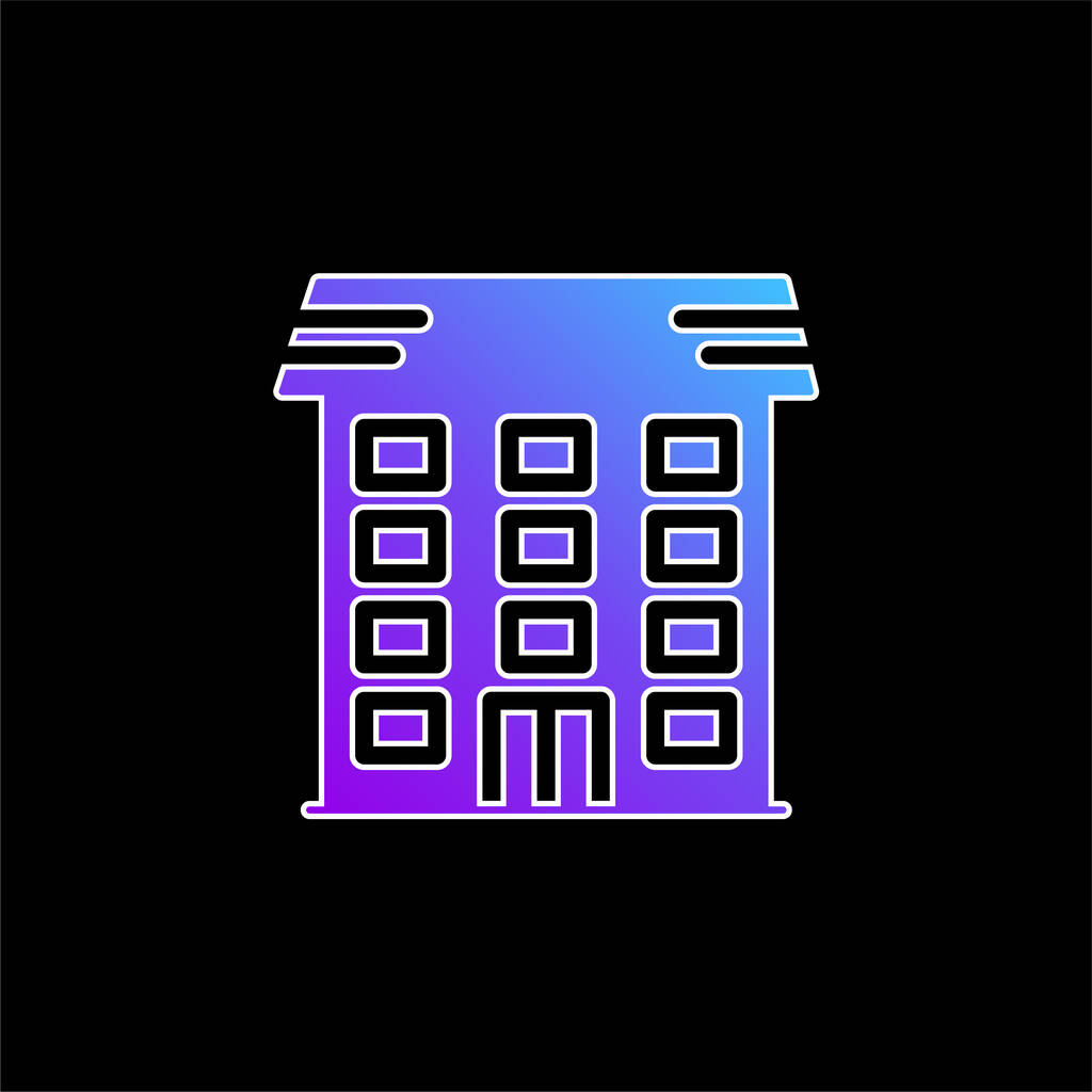 Appartamento blu gradiente icona vettoriale - Vettoriali, immagini