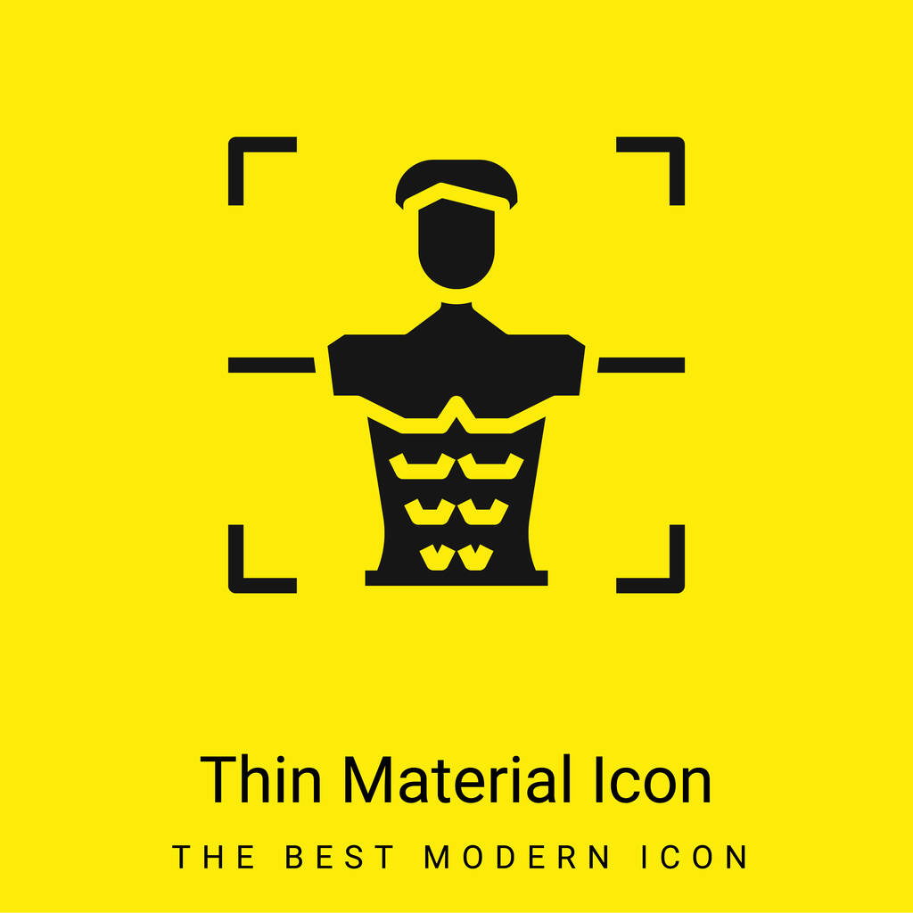 Body Scan icona materiale giallo brillante minimo - Vettoriali, immagini